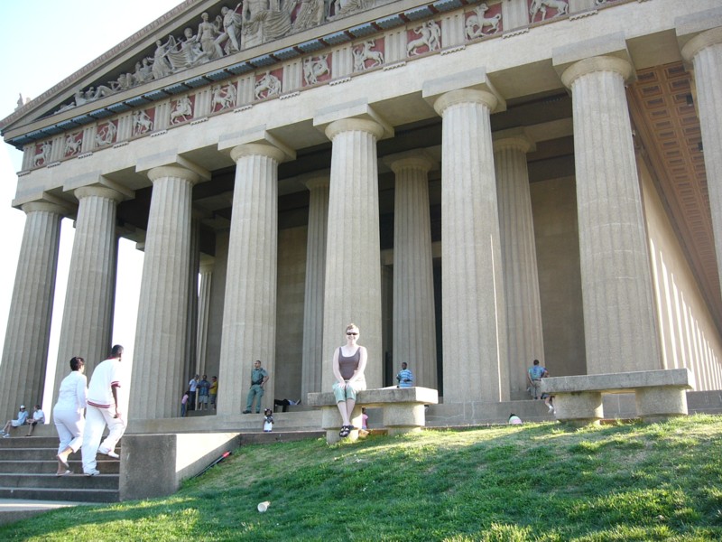 Annie at the Parthenon.JPG